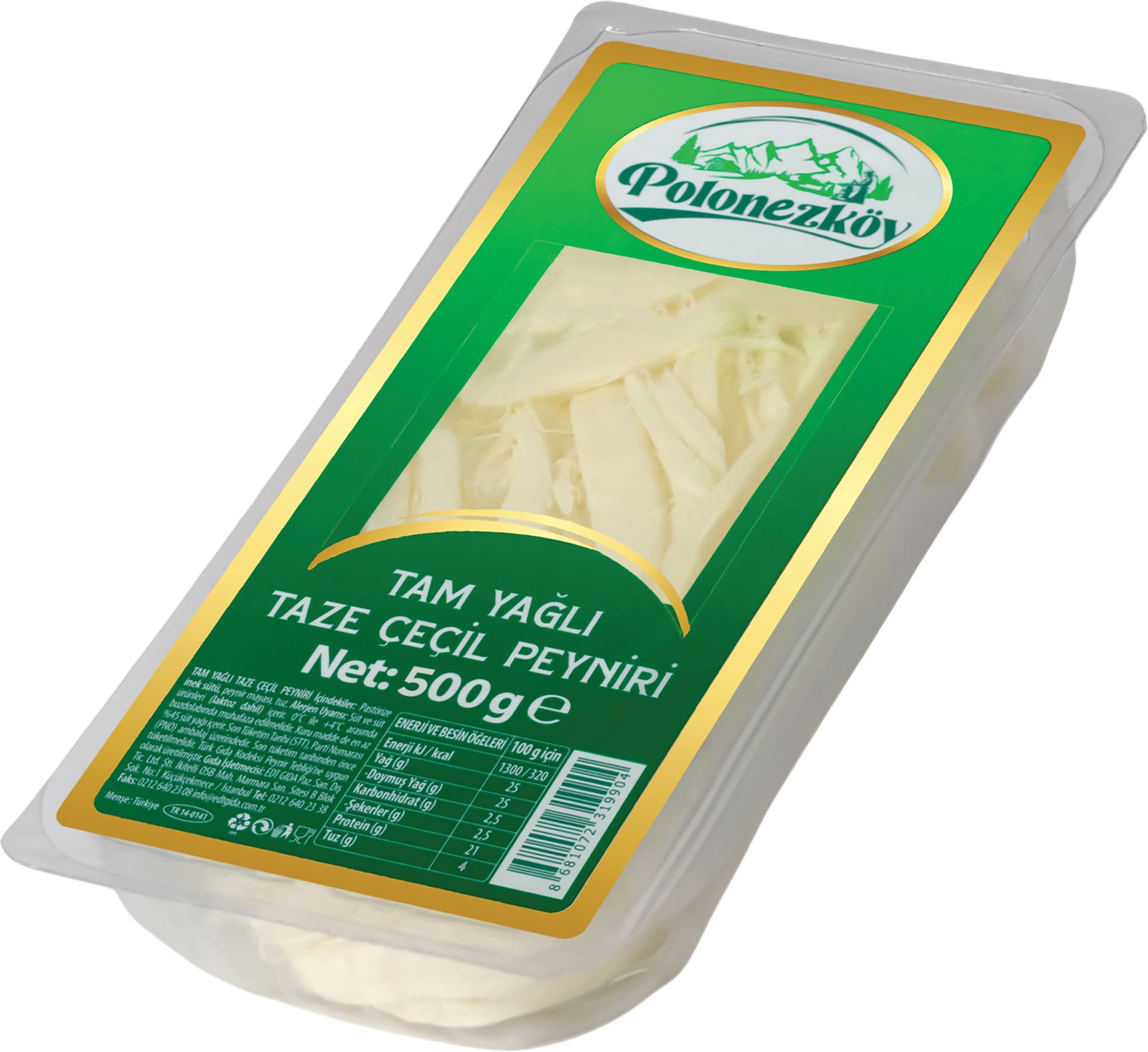 TAM YAĞLI TAZE ÇEÇİL PEYNİRİ 500 G