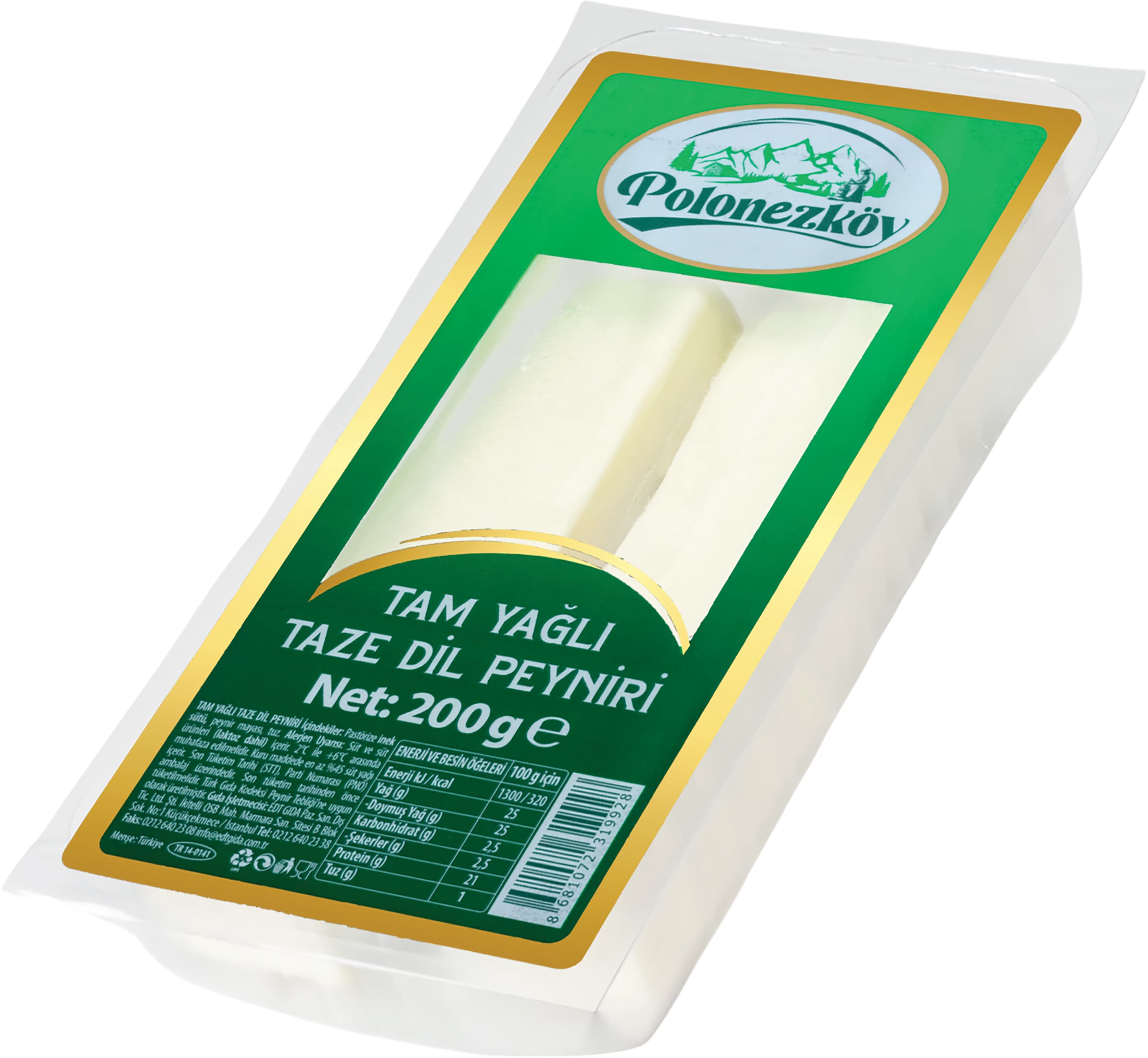 TAM YAĞLI TAZE DİL PEYNİRİ 200 G