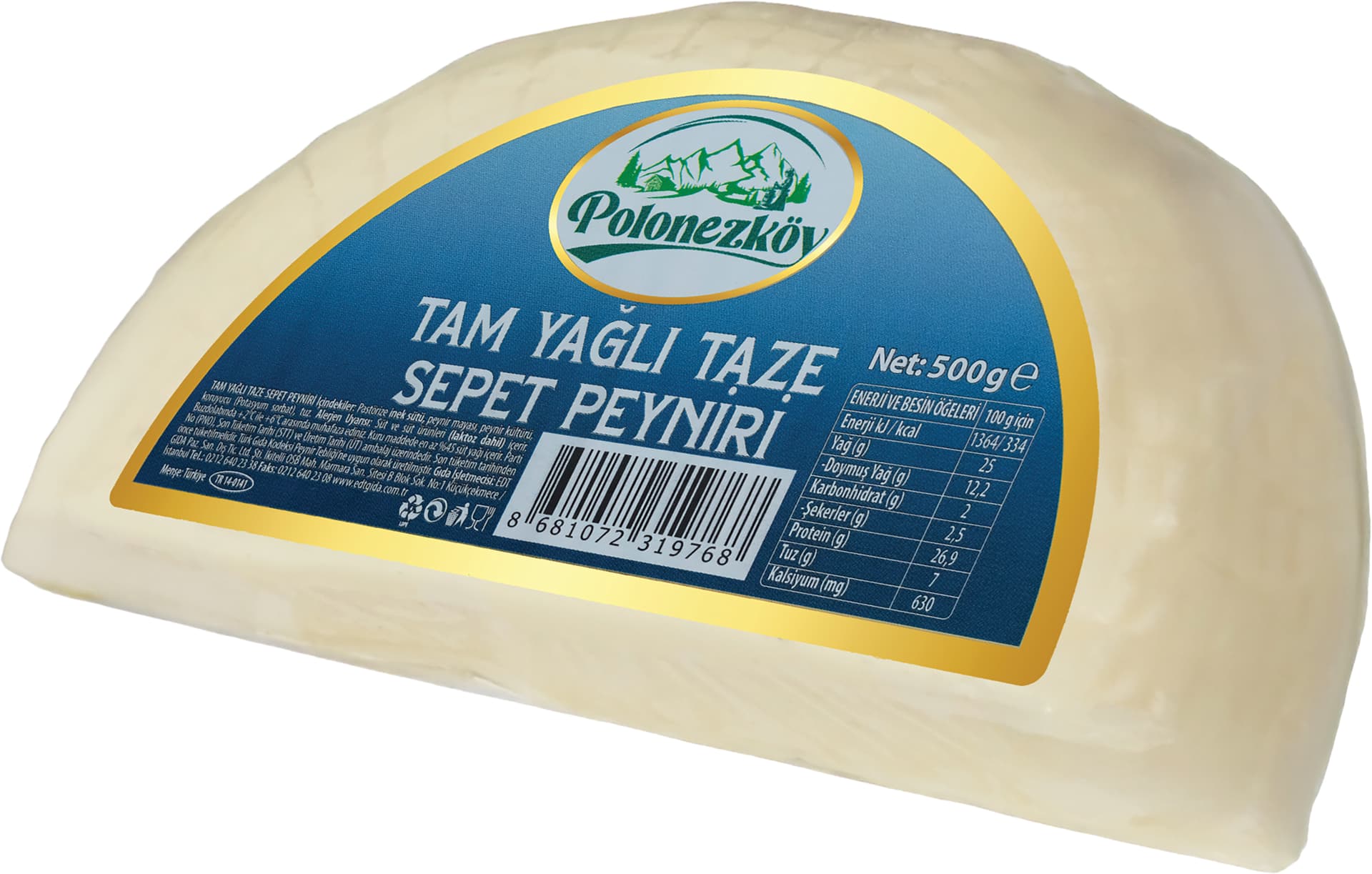 TAM YAĞLI TAZE SEPET PEYNİRİ 500 G
